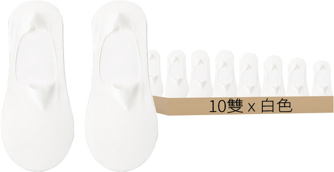 透氣彈力無痕網紗隱形襪10雙組 深口款