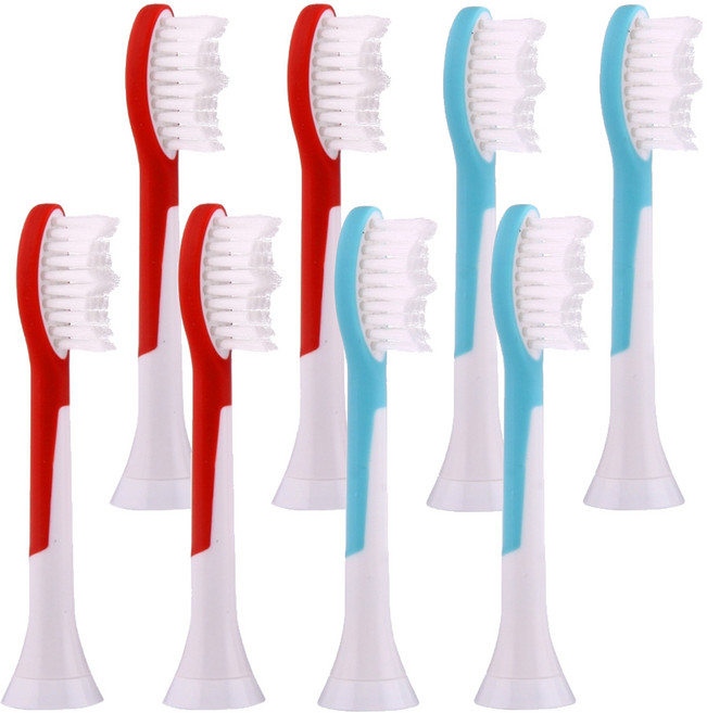 토비메모리 어린이 필립스 전동칫솔 호환모 키즈 2종 x 4p, 1세트