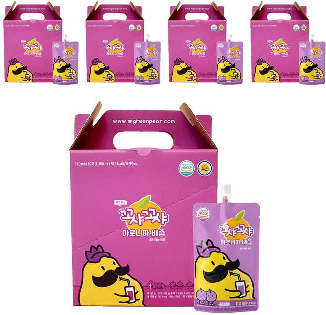 꼬샤꼬샤 아로니아 배즙 스파우트, 110ml, 50개