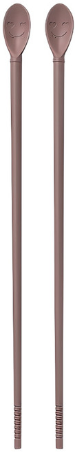 키친팩토리 파스텔 실리콘 요리 젓가락, 밀크코코아, 1개