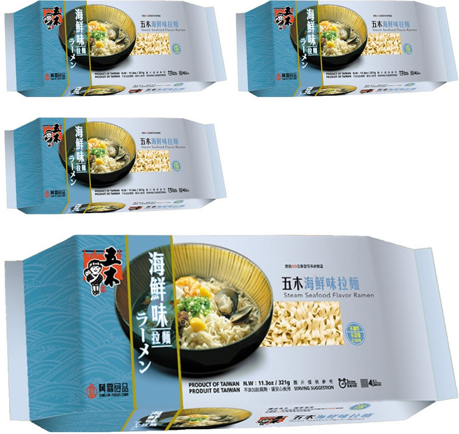 五木 海鮮味拉麵, 321g, 4包