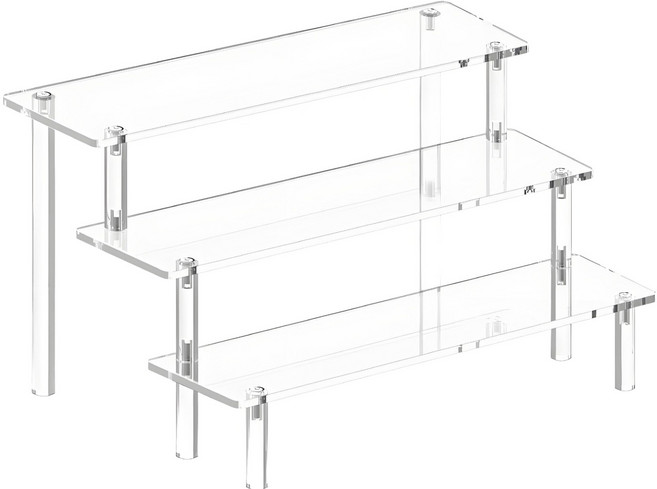 인뮤즈 계단식 아크릴 진열대 3단, 투명