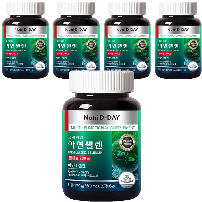 Nutri D-DAY 頂級鋅硒 36g, 5個, 60錠