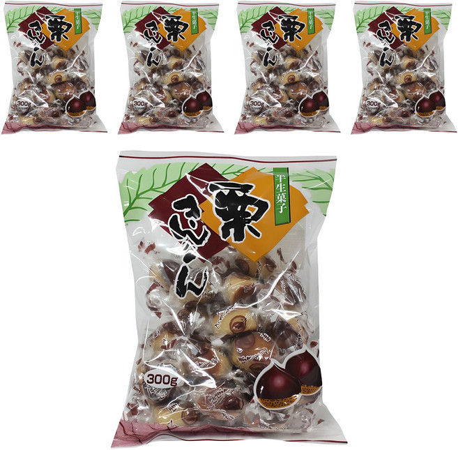 丸一製菓 栗金飩 栗子饅頭, 300g, 5個