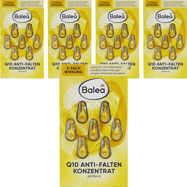 dm Balea 芭樂雅 精華膠囊 Q10 黃色 7顆, 7ml, 5組