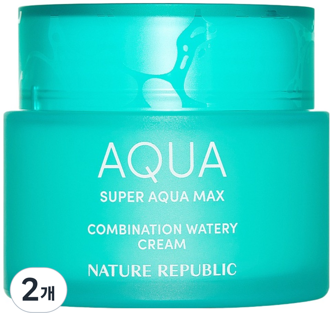 네이처리퍼블릭 슈퍼 아쿠아 맥스 컴비네이션 수분크림 복합성용, 120ml, 2개