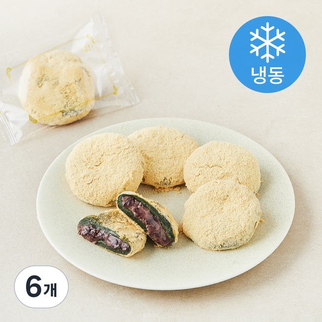 프레시오늘 정담시루 우리 해풍쑥 고소한 저당 납작콩떡 (냉동), 50g, 6개, 5개입