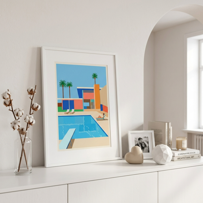 심플 인테리어 A4 액자 프레임, 1개, 화이트