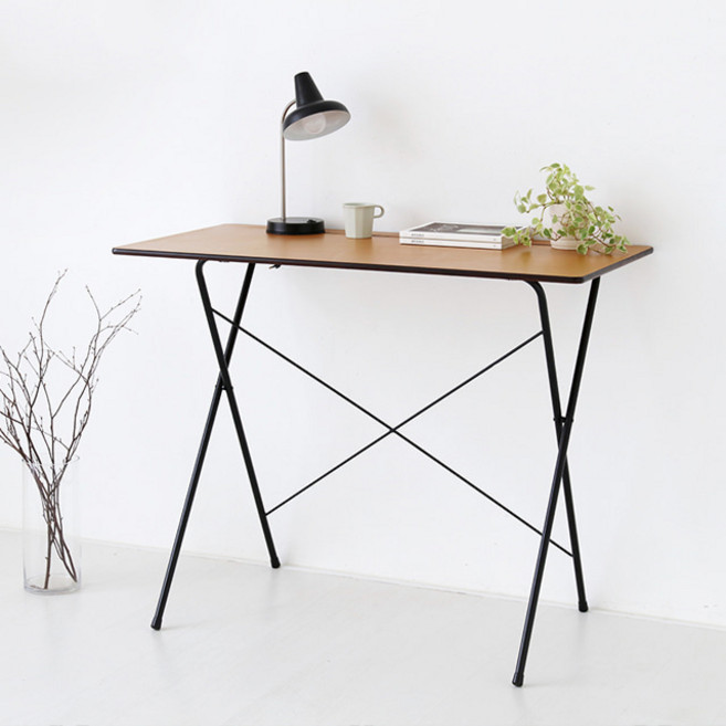 마켓비 고시 스탠딩 접이식 테이블 SM-2200B, 라이트브라운