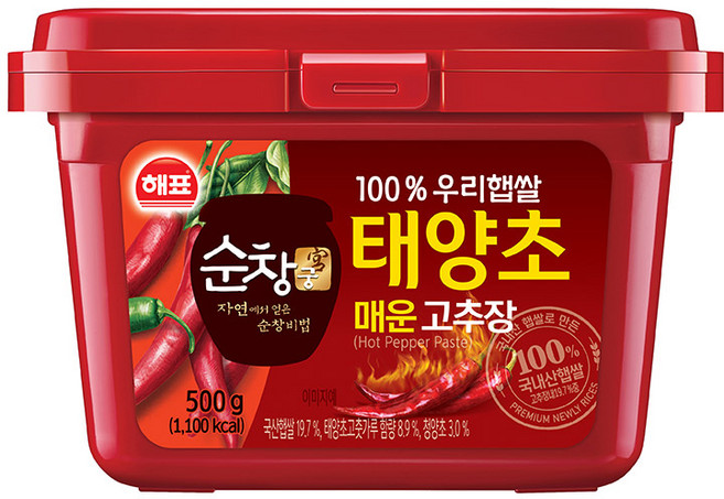 순창궁 우리햅쌀 태양초 매운고추장, 500g, 1개