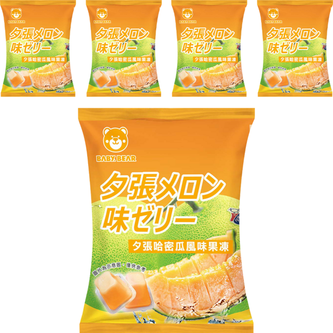 BABY BEAR 熊寶寶 夕張哈密瓜風味果凍, 5個, 170g