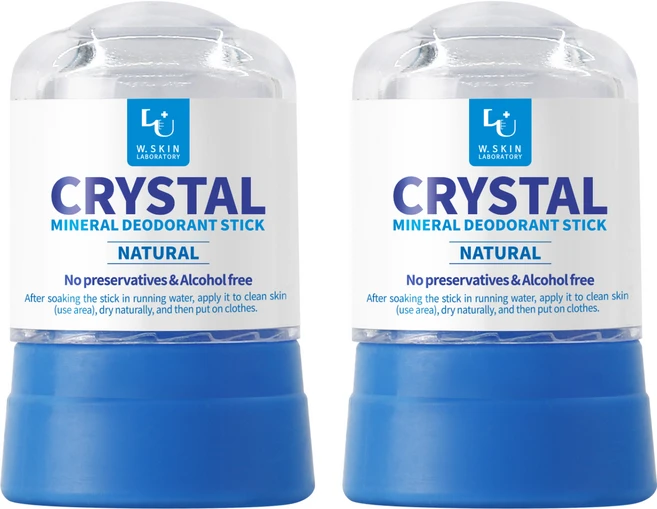 더블유피부연구소 크리스탈 데오드란트 네추럴, 45g, 2개 - 쿠팡