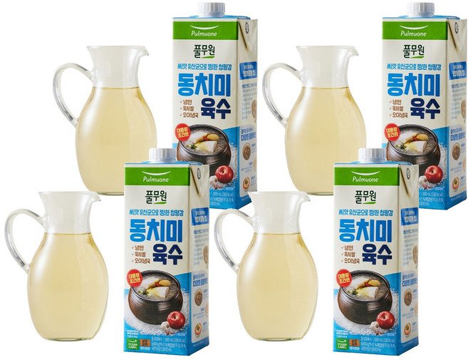 풀무원 동치미 육수, 1L, 4개