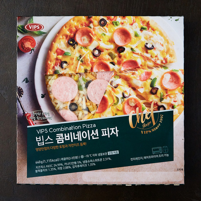 빕스 콤비네이션 피자 (냉동), 440g, 1개입, 1개