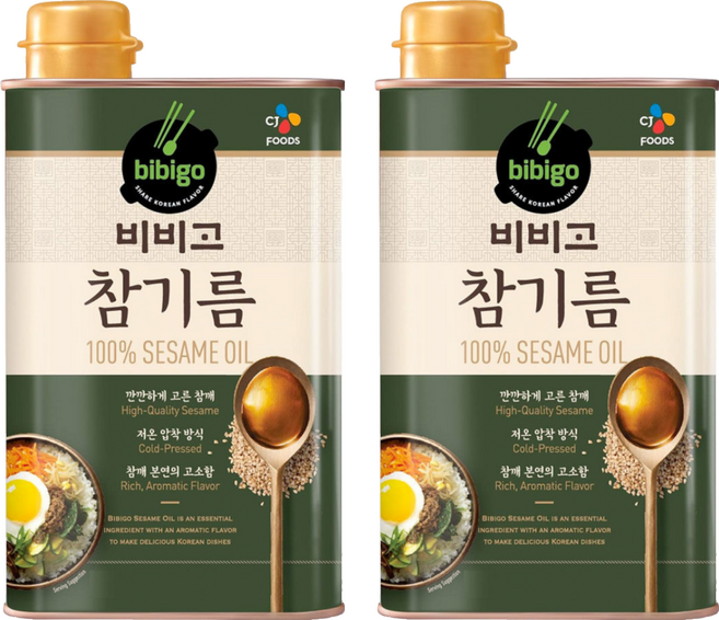 CJ bibigo 芝麻油 500ml 精選芝麻 精細壓榨製成, 2罐