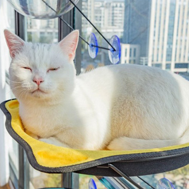 건우코리아 흡착식 둥지 고양이 해먹, 옐로우, 1개