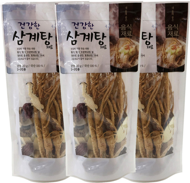 청솔 건강한 삼계탕재료, 3개, 110g
