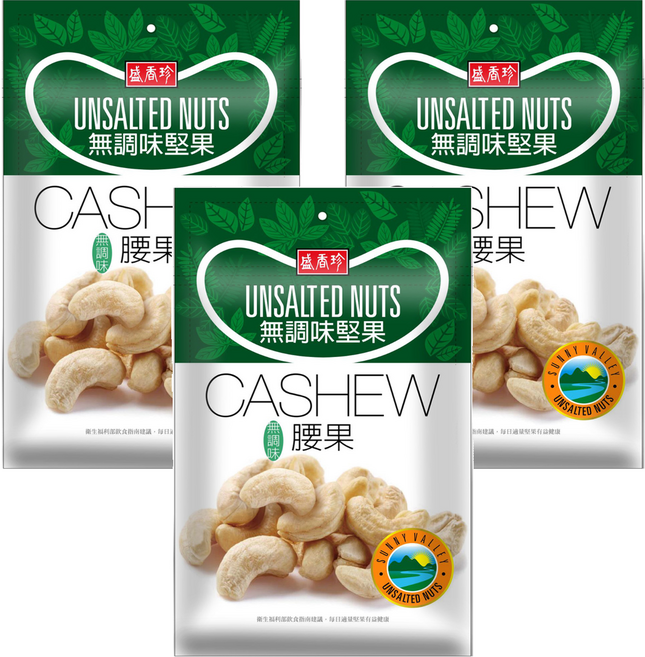 盛香珍 無調味腰果, 95g, 3包