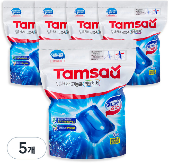 탐사 6배 고농축 캡슐세제, 60개입, 5개