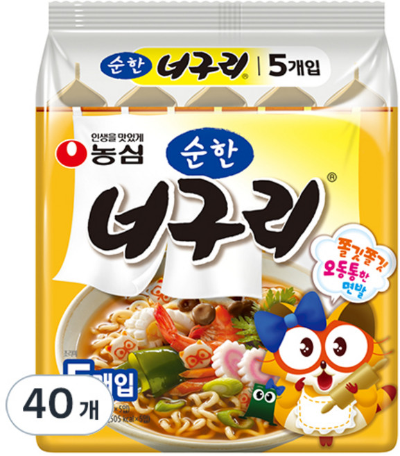 너구리 순한맛 120g, 40개