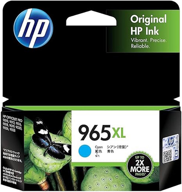 HP 惠普 965XL 高印量墨水匣 色彩鮮明 文字清晰, 藍色, 1個