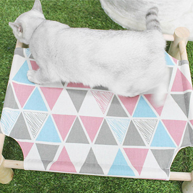 GUNU 고양이 우드해먹 캣베드 1p, 핑크블루, 1개