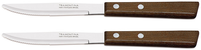 트라몬티나 트레딕셔널 우드핸들 커트러리 테이블나이프, 혼합색상, 2개