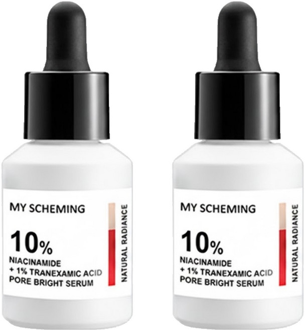 MY SCHEMING 我的心機 10%菸醯胺 + 1%傳明酸毛孔淨白精華, 2個, 30ml