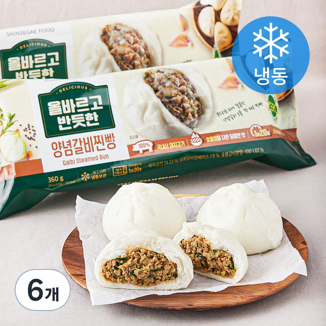 올반 양념갈비찐빵 (냉동), 90g, 4개입, 6개