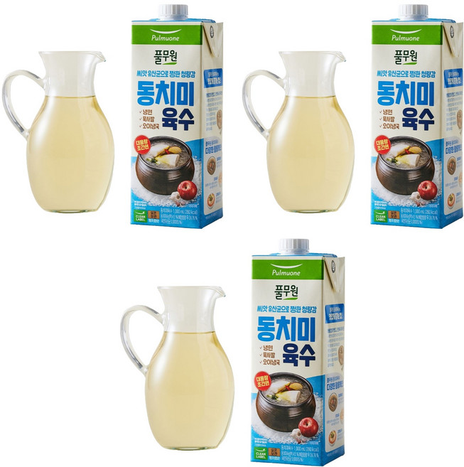 풀무원 동치미 육수, 1L, 3개