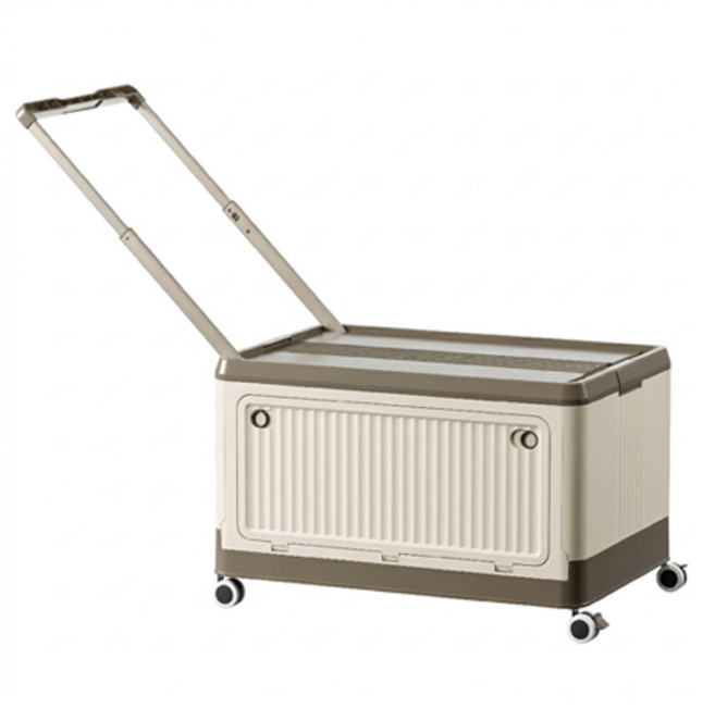 파라다이소 모던 심플 리빙 폴딩박스카트 M, 브라운, 1개