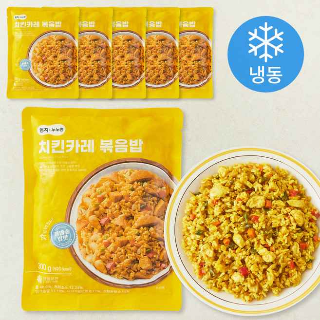 엄지 치킨카레 볶음밥 (냉동), 300g, 6개