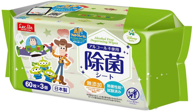 LEC 迪士尼抗菌濕紙巾 玩具總動員, 3包, 1袋