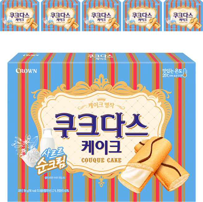 쿠크다스 케이크, 154g, 6개