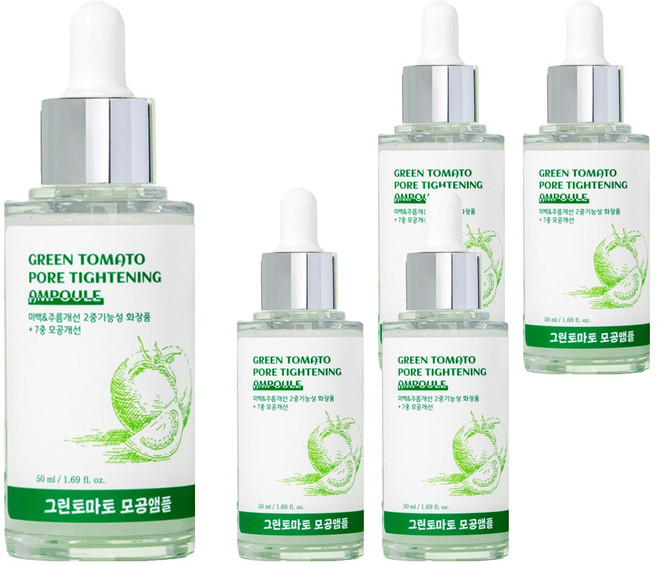 이지마인드 그린토마토 포어 타이트닝 모공축소 앰플, 50ml, 5개