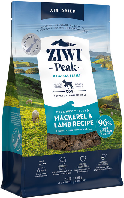 지위픽 전연령 에어드라이 독 건식사료, 양+고등어, 1kg, 1개