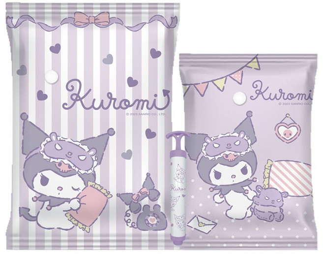 收納王妃 三麗鷗 四大四中真空壓縮袋組 酷洛米, 1組