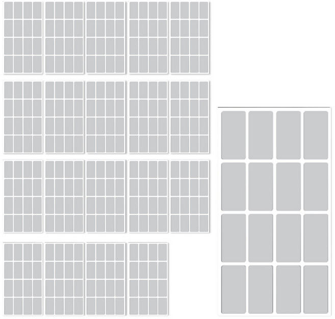 지음앤 다용도 방수 라벨 스티커, 20개, 16개입