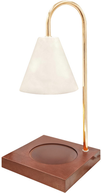 職日生 原木融蠟燈 定時款 原木底座 烤漆燈罩, 胡木白