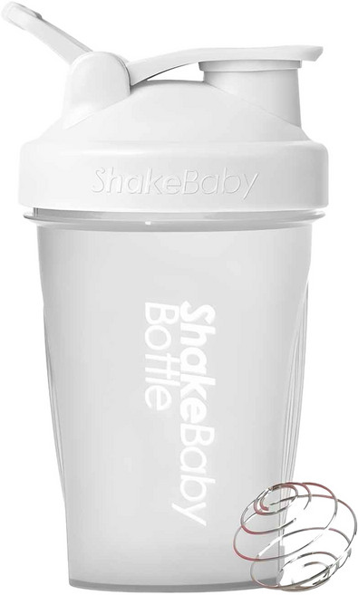 쉐이크베이비 보틀 쉐이커, 화이트, 600ml, 1개