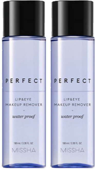 미샤 퍼펙트 메이크업 워터프루프 립 앤 아이 리무버, 2개, 100ml