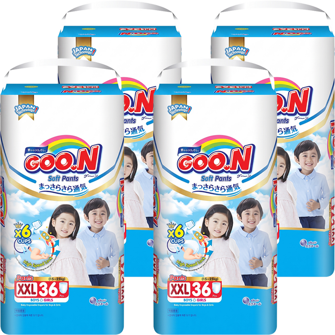 GOO.N 大王 國際版輕薄舒爽褲型尿布, 2XL, 144片