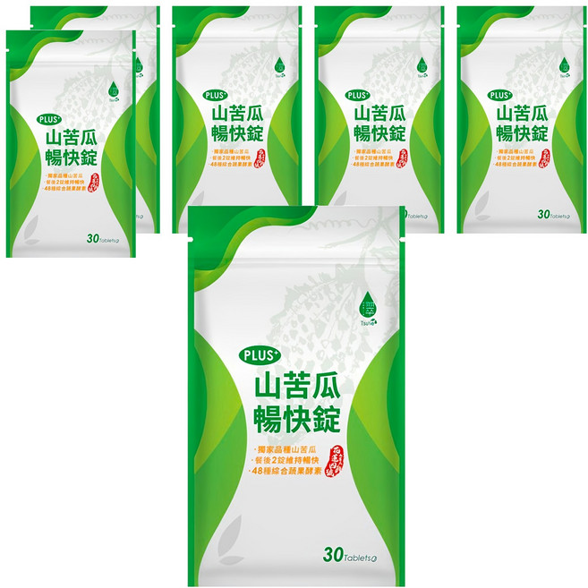 Tsuie 日濢 山苦瓜暢快錠加強版PLUS, 490mg, 30顆, 6包