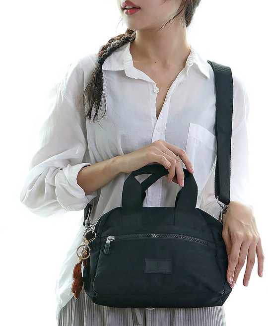 Lulubag 女用 Nadeurang 斜背包 + 配件, 黑色