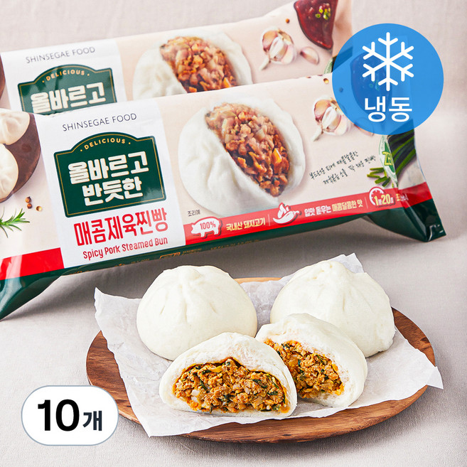 올반 매콤제육찐빵 (냉동), 90g, 4개입, 10개