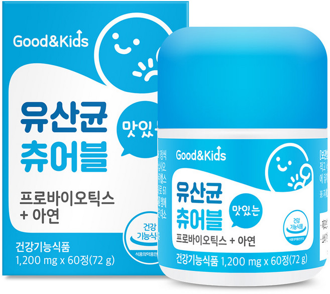 굿앤키즈 맛있는 유산균 츄어블, 60정, 1개