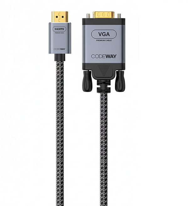 CODEWAY HDMI 轉 VGA視頻轉接線, 1.8m, 1條