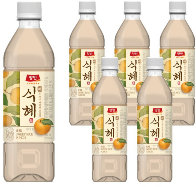 양반 배 식혜, 500ml, 6개