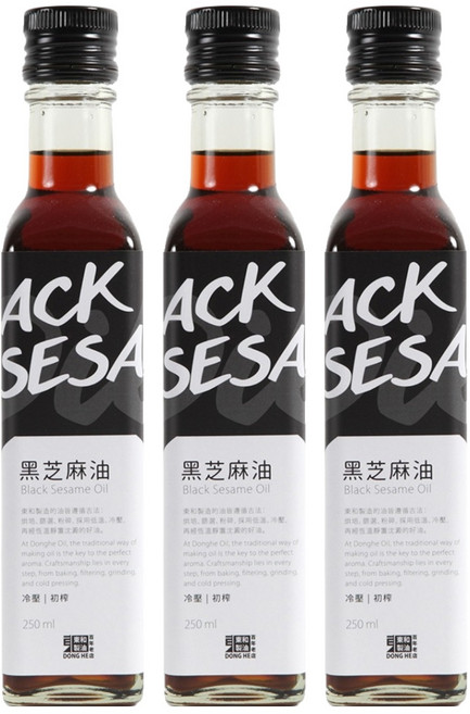 東和製油 黑芝麻油, 250ml, 3瓶