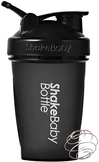 쉐이크베이비 보틀 쉐이커, 블랙, 600ml, 1개 - 쿠팡